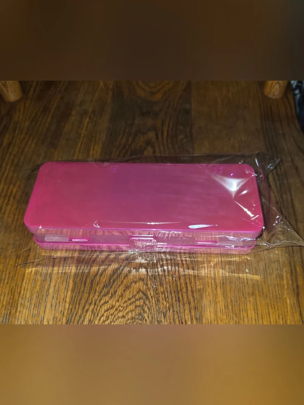 Portable Double-Sided  Large Capacity Pencil Case- Iridescent Pink BNIB